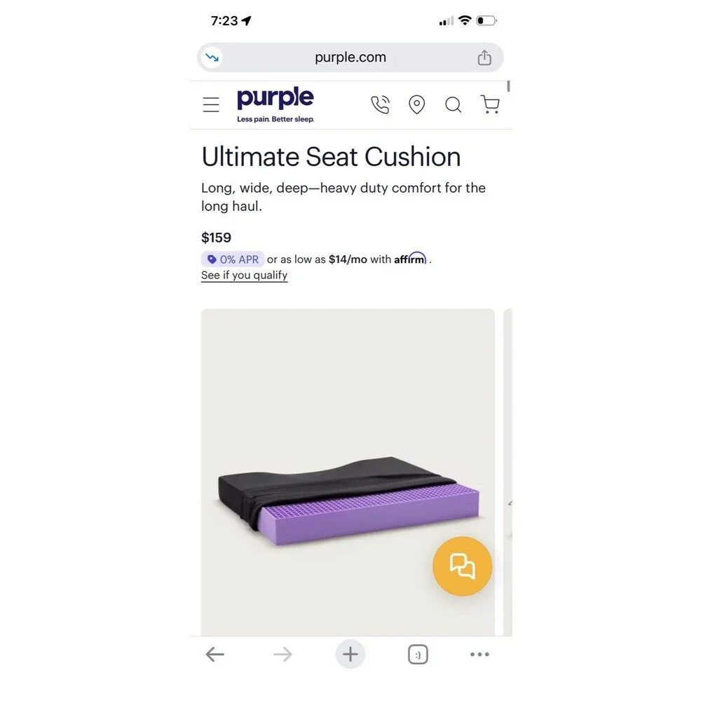 The Ultimate Purple Seat Cushion NWT